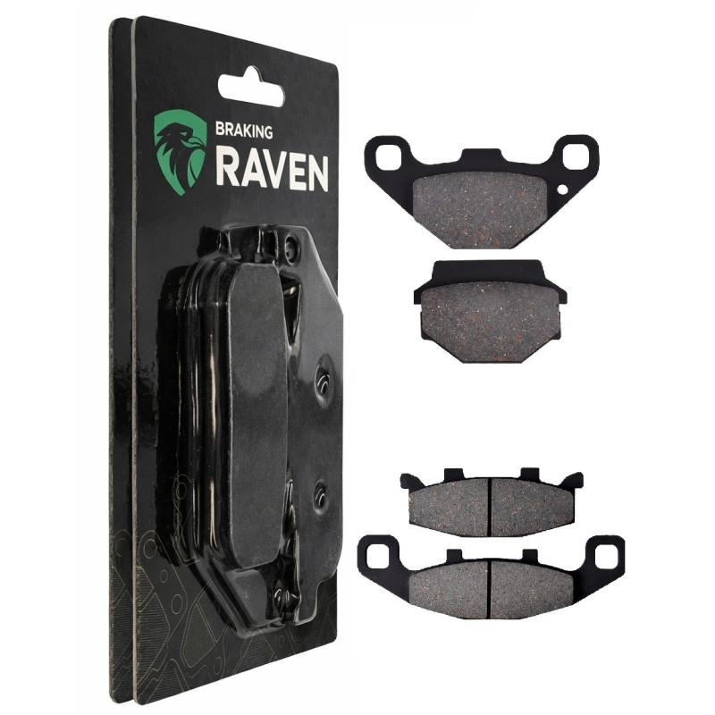 2 Kit plaquettes frein Avant et Arrière Pour Kawasaki KLR 650 Tengai  de 1989 à 1991