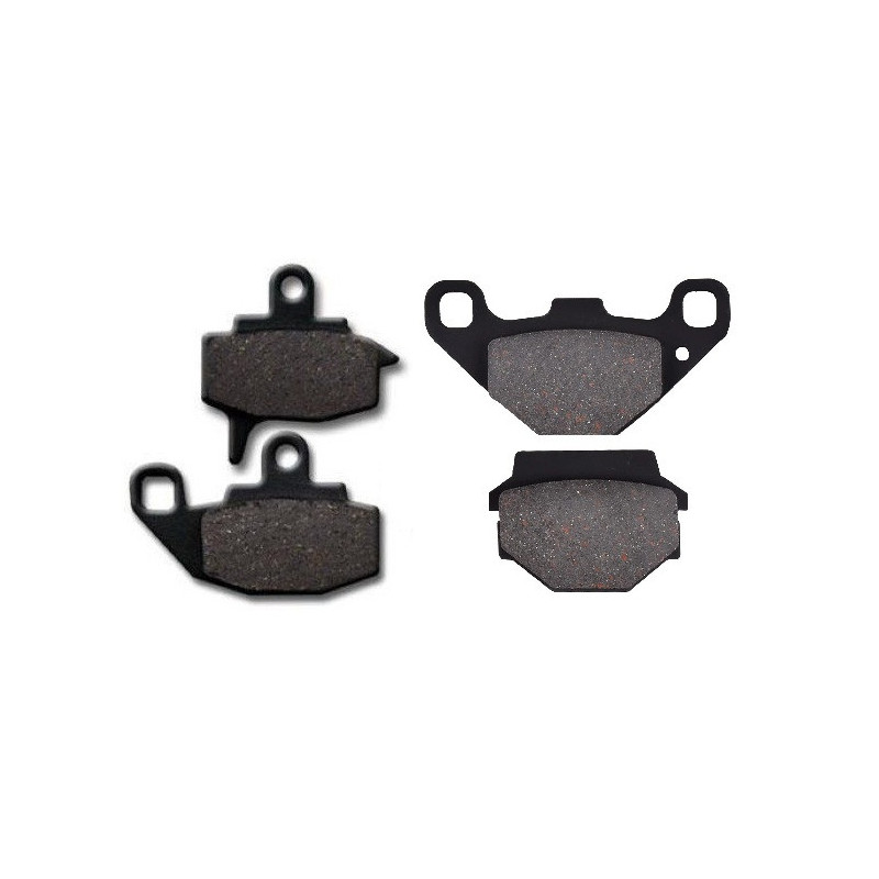 2 Kit plaquettes frein Avant et Arrière Pour Kawasaki KLR 650 Series A  de 1987 à 2007 - Image 2
