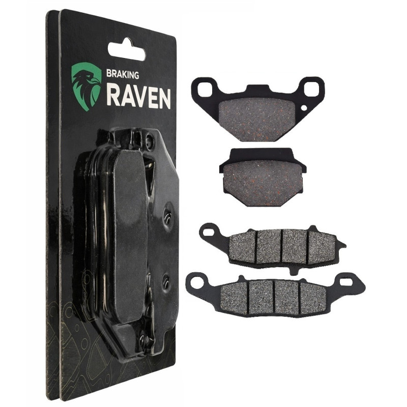 2 Kit plaquettes frein Avant et Arrière Pour Kawasaki KLR 650 Series C  de 1995 à 2004