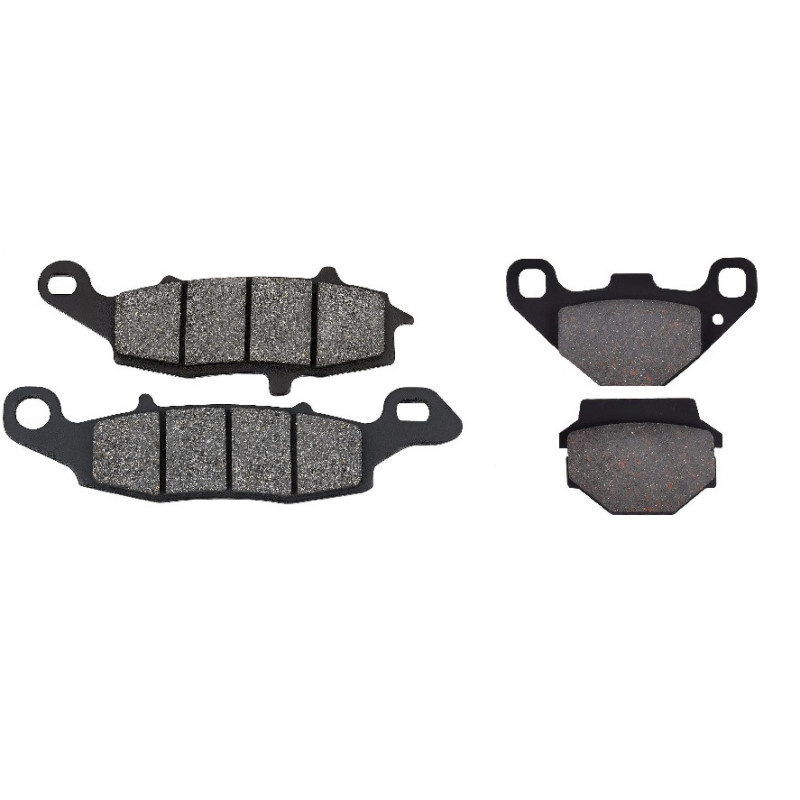 2 Kit plaquettes frein Avant et Arrière Pour Kawasaki KLR 650 Series C  de 1995 à 2004 - Image 2