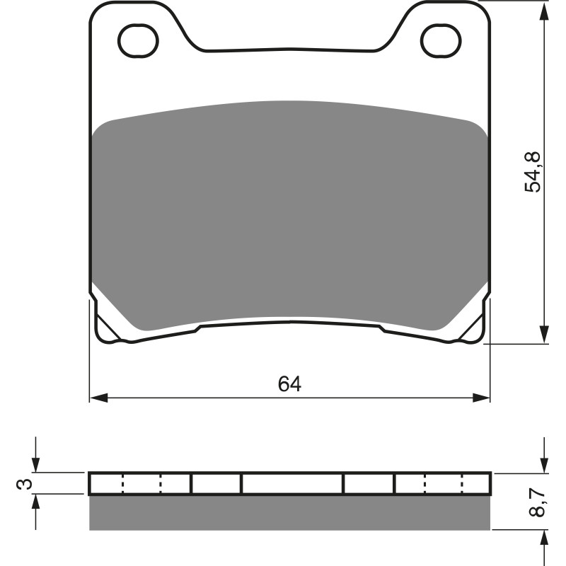 Plaquettes de frein Arrière Pour Yamaha XS 400 Z de 1983 à Nc - Image 3