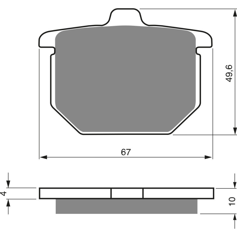 Plaquettes de frein Arrière Pour Honda GL 1100 Gold-Wing  de 1980 à 1981 - Image 3