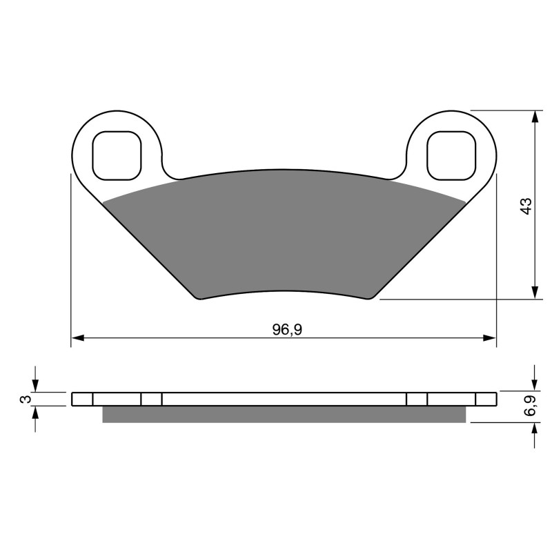 Plaquettes de frein Arrière Pour Polaris Sportsman 450  de 2021 à Nc - Image 3