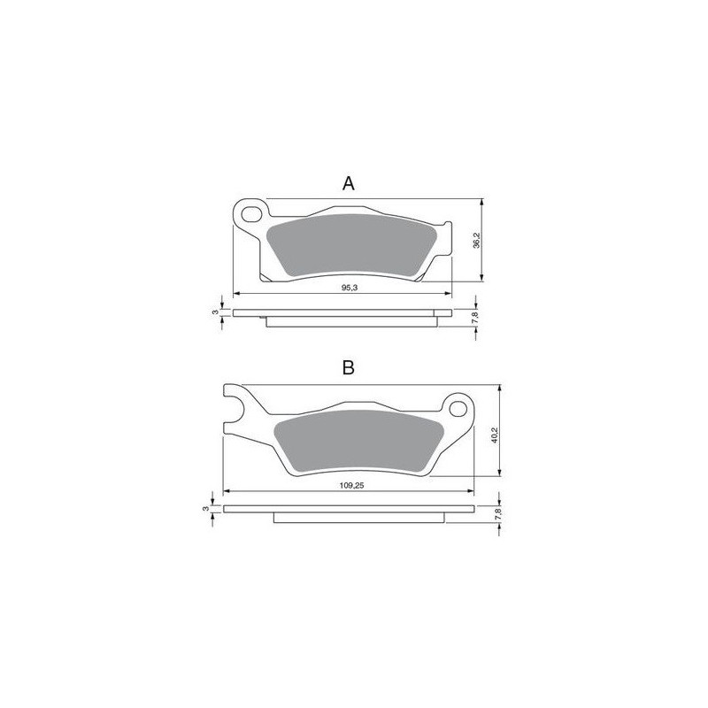 Plaquettes de frein Arrière Pour Can-am Outlander 1000 XT de 2012 à 2015 - Image 3