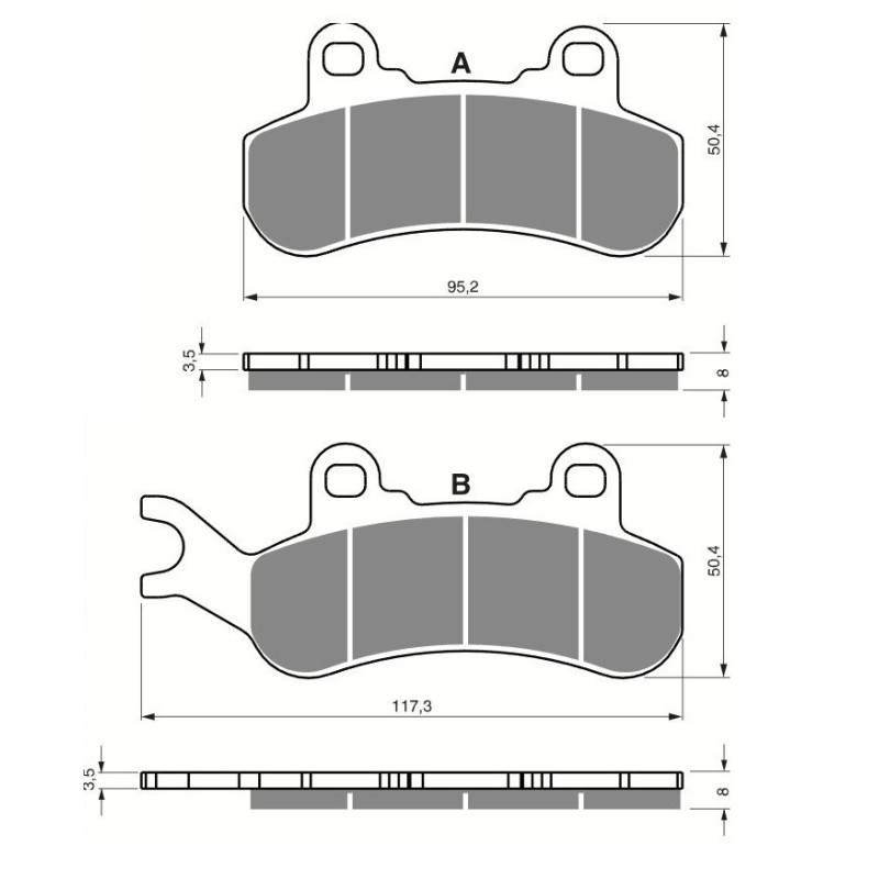 Plaquettes de frein Arrière Droit Pour Can-am Traxter 1000 Max HD10 de 2017 à 2019 - Image 3