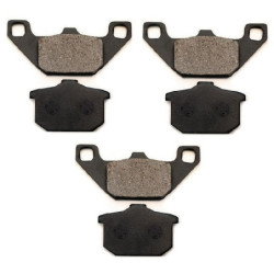 3 Kit plaquettes frein Av G, Av D et Ar Pour Kawasaki GPZ 750  de 1983 à 1987