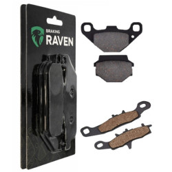 2 Kit plaquettes frein Avant et Arrière Pour Kawasaki Super Sherpa 250  de 1997 à 2007