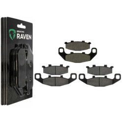 3 Kit plaquettes frein Av G, Av D et Ar Pour Kawasaki Zephyr 550  de 1991 a 1992