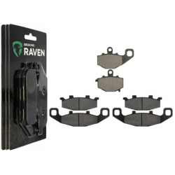 3 Kit plaquettes frein Av G, Av D et Ar Pour Kawasaki Zephyr 550  de 1993 a 1998
