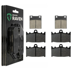 3 Kit plaquettes frein Av G, Av D et Ar Pour Kawasaki ZXR 750R  de 1991 a 1994