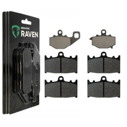 3 Kit plaquettes frein Av G, Av D et Ar Pour Kawasaki ZZR 550  de 1993 a 1994