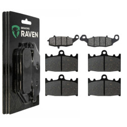 3 Kit plaquettes frein Av G, Av D et Ar Pour Kawasaki Vulcan 2000  de 2004 a 2006