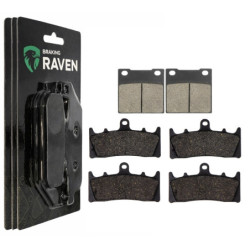 3 Kit plaquettes frein Av G, Av D et Ar Pour Kawasaki Ninja ZX-12R 1200  de 2000 a 2003