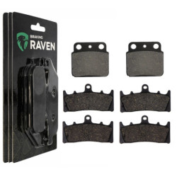 3 Kit plaquettes frein Av G, Av D et Ar Pour Kawasaki Ninja ZX-6R 636  de 2002 a 2002