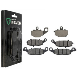 3 Kit plaquettes frein Av G, Av D et Ar Pour Kawasaki ER-6f 650  de 2006 a 2016