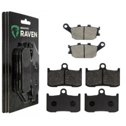 3 Kit plaquettes frein Av G, Av D et Ar Pour Kawasaki Z800 Série B  de 2013 a 2016