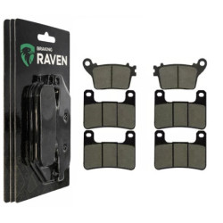 3 Kit plaquettes frein Av G, Av D et Ar Pour Kawasaki Ninja ZX-10R 1000  de 2011 a 2015