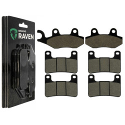 3 Kit plaquettes frein Av G, Av D et Ar Pour Kawasaki Ninja H2 SX SE  de 2019 a 2020