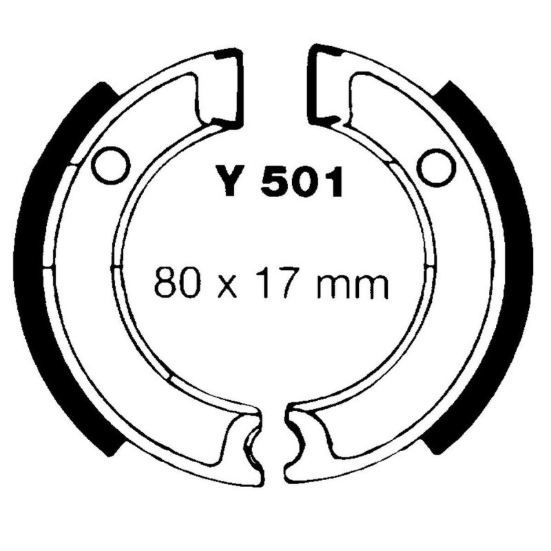 Machoire de frein Arrière Pour Yamaha TTR 50 E de 2006 à 2015 - Image 2
