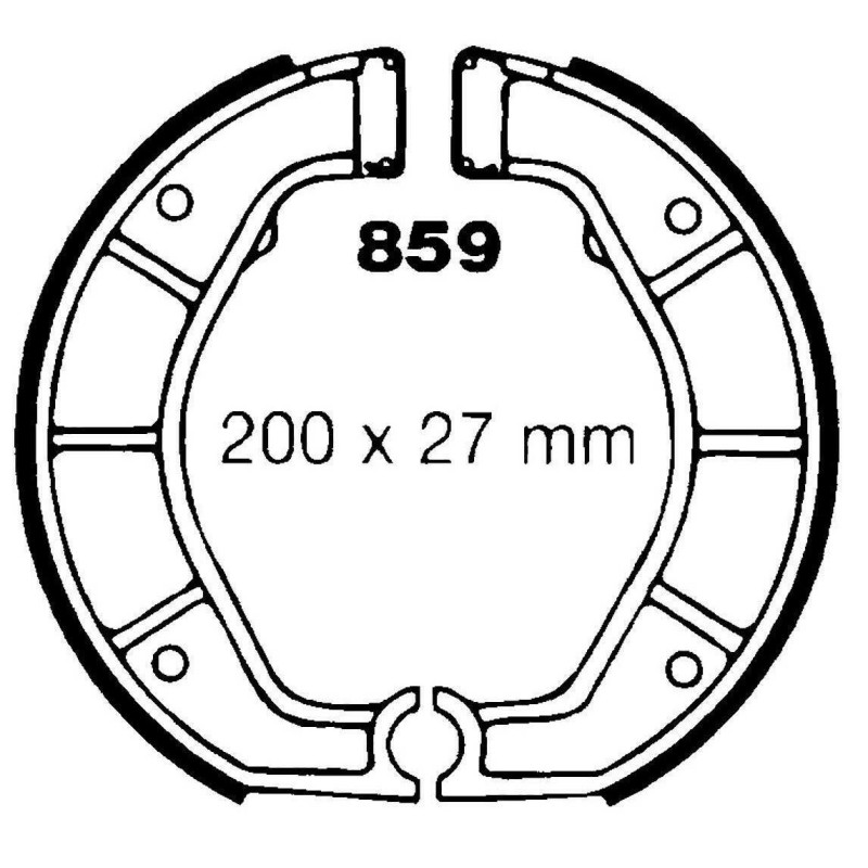 Machoire de frein Arrière Pour Bmw R80 800 GS Basic R 91 Mystik 94 GS PD de 1987 à 1995 - Image 2