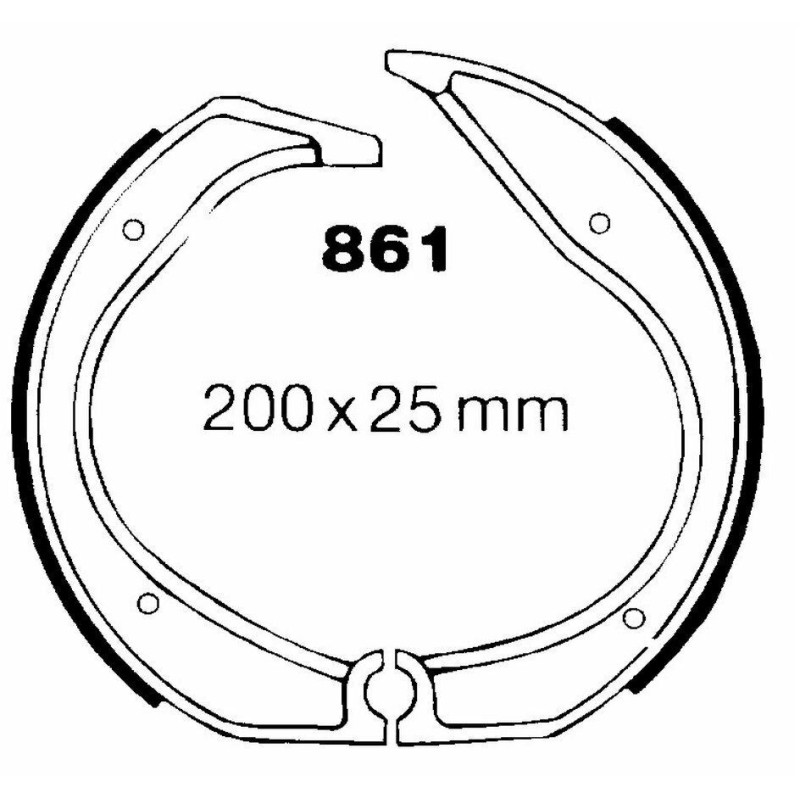 Machoire de frein Arrière Pour Bmw R100 1000 /7 de 1976 à 1977 - Image 2
