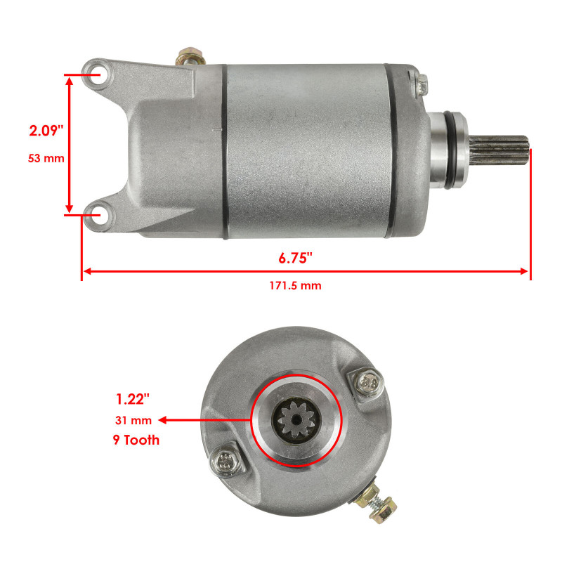 Démarreur pour Yamaha YFM Grizzly 350  de 2007 à 2014 - Image 2
