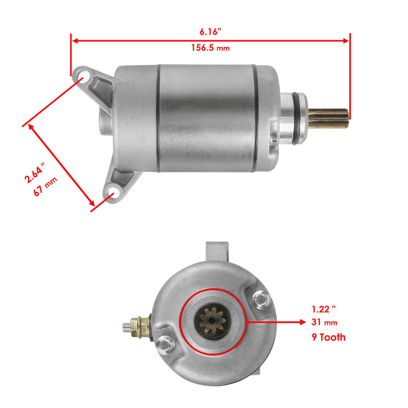 Démarreur pour Yamaha YFZ 450  de 2004 à 2013 - Image 2