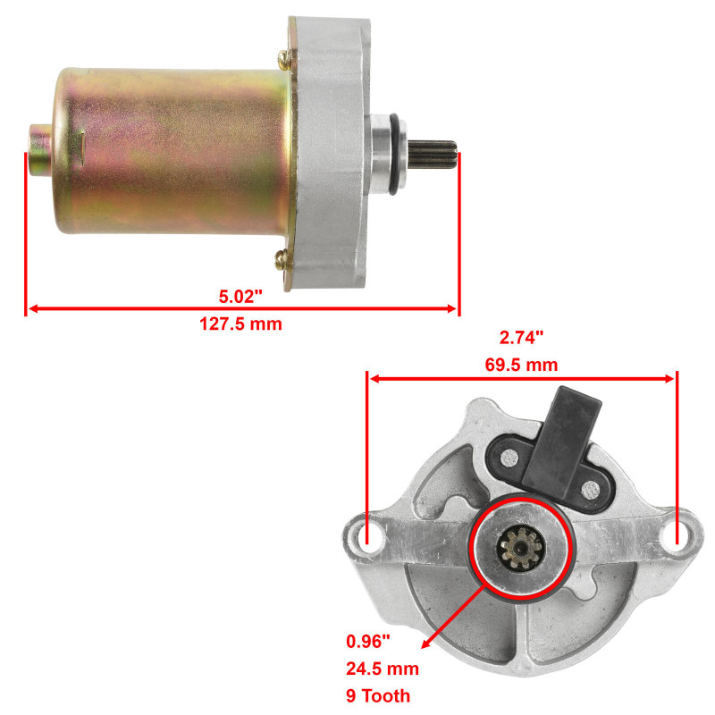 Démarreur pour Yamaha YFM Raptor 90  de 2009 à 2013 - Image 2