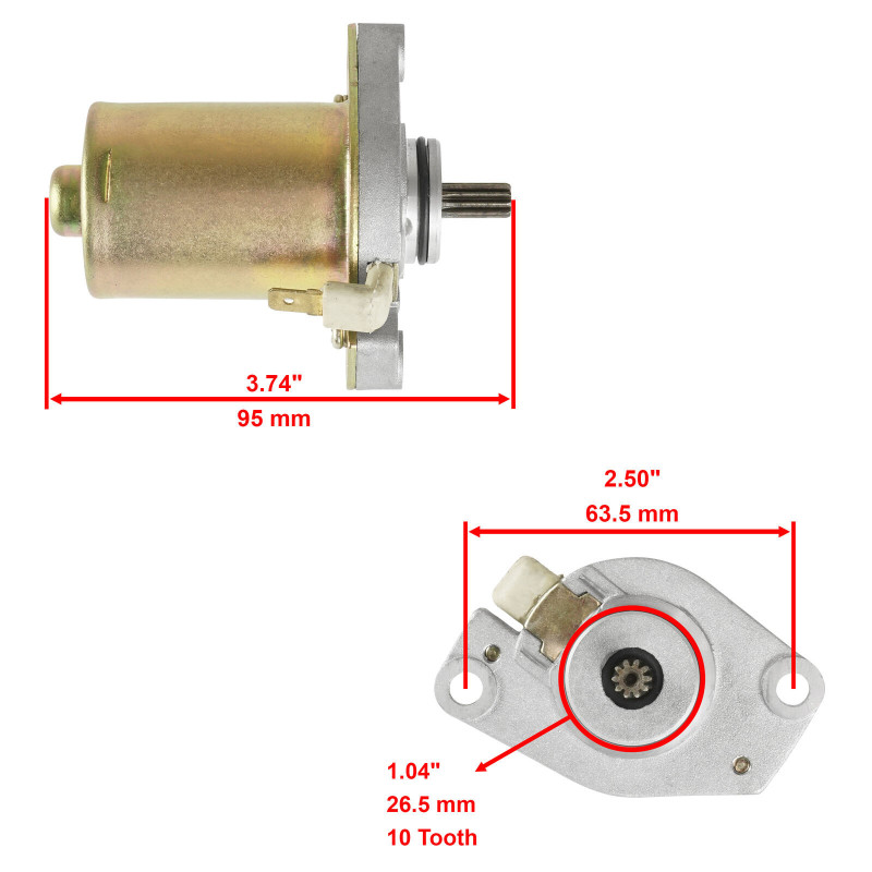 Démarreur pour Polaris Predator 50  de 2004 à 2007 - Image 2
